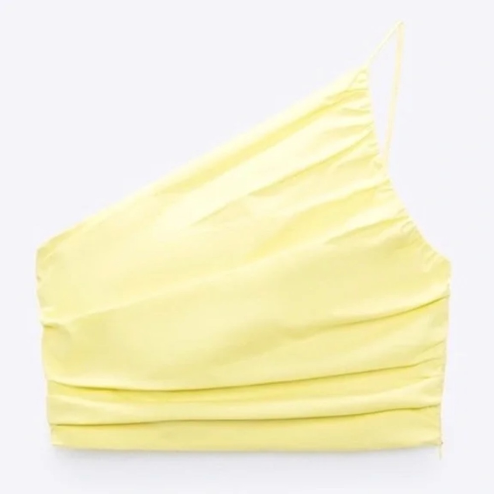 Zara one shoulder crop top
